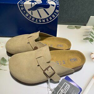 NWT Birkenstock Arizona Suede Leather Taupe